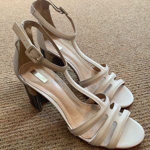 Schutz Wooden Heel Sandals